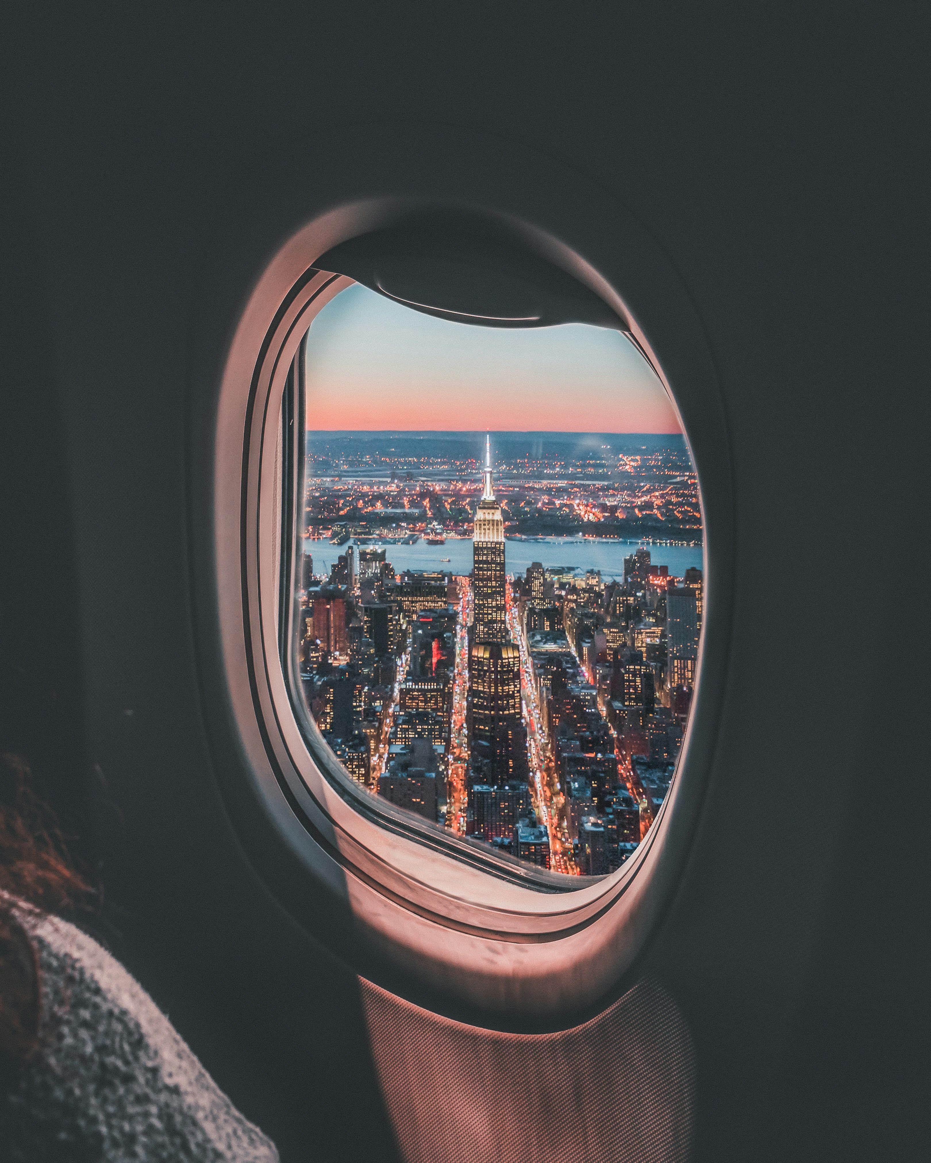 Vue à travers un hublot